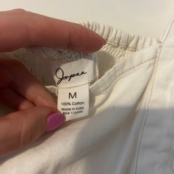 Japna White Ruffled Sleeveless Dress - Picture 2 of 4